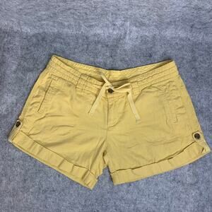 Yellow Linen Rayon Shorts, Women’s 8, Old Navy, Coastal Summer Beachy Vacation